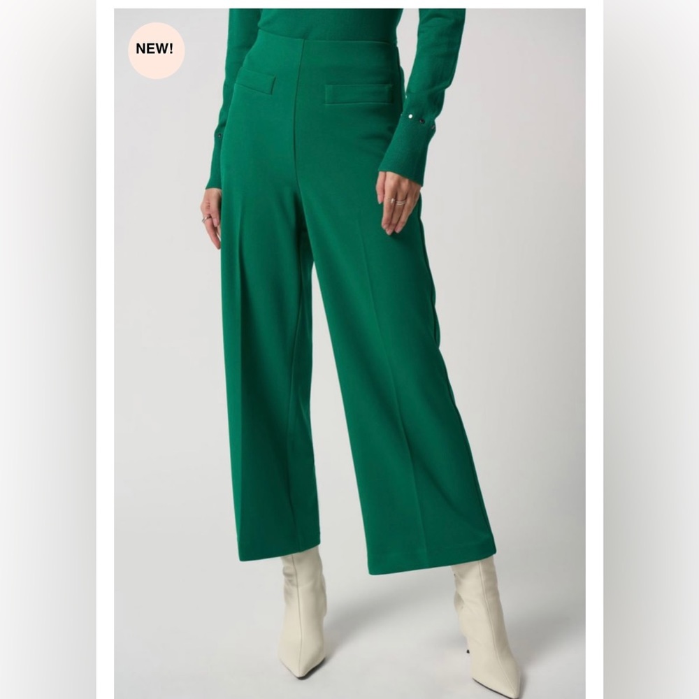 NWT JOSEPH RIBKOFF High Rise Wide Leg Pants Kelly Green Style 233098 Canada 10